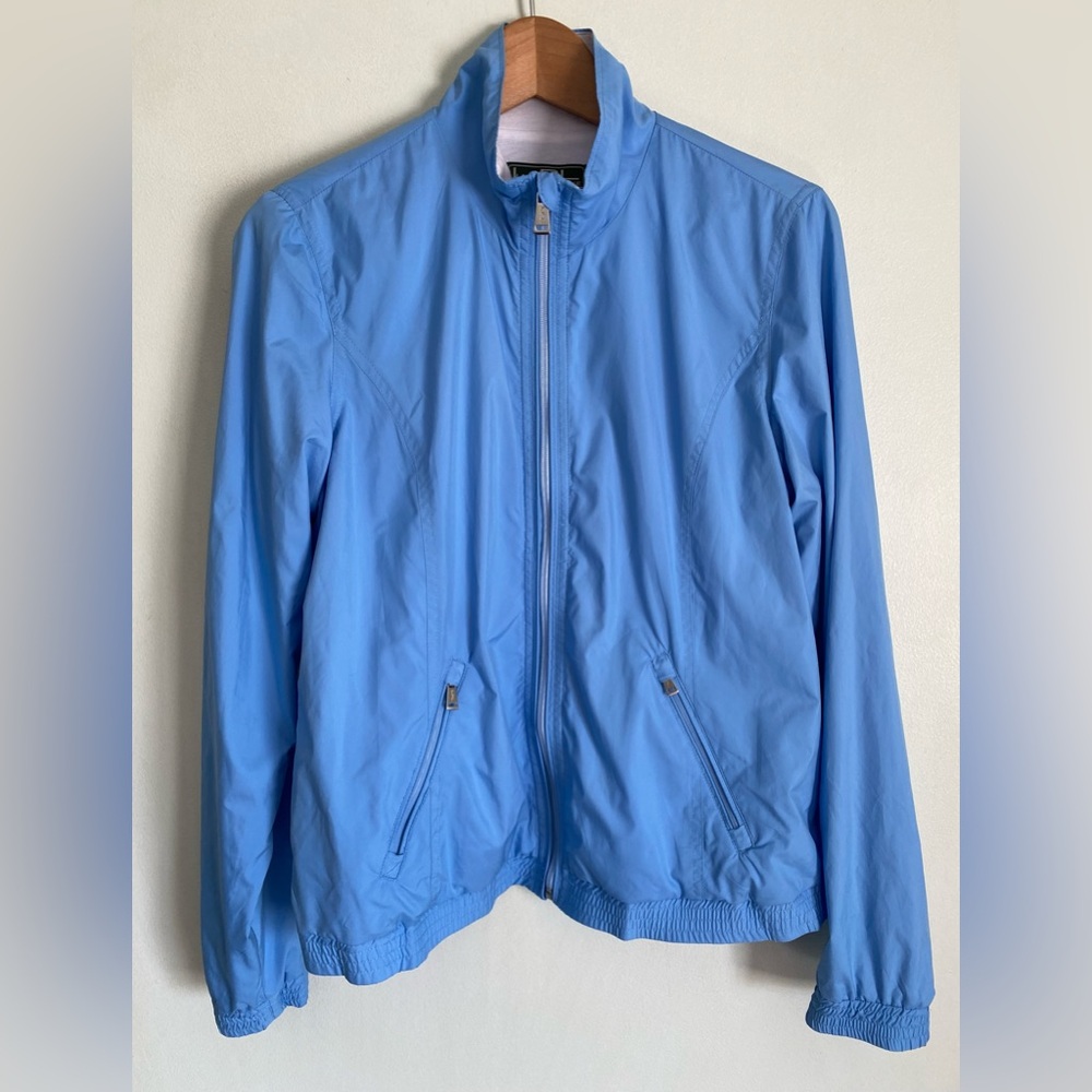 Lauren Ralph Lauren Active Windbreaker Light Blue Size Medium Full Zip Spring
